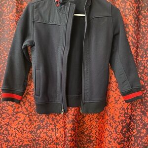 Kids Black Jacket with Red Accents like new